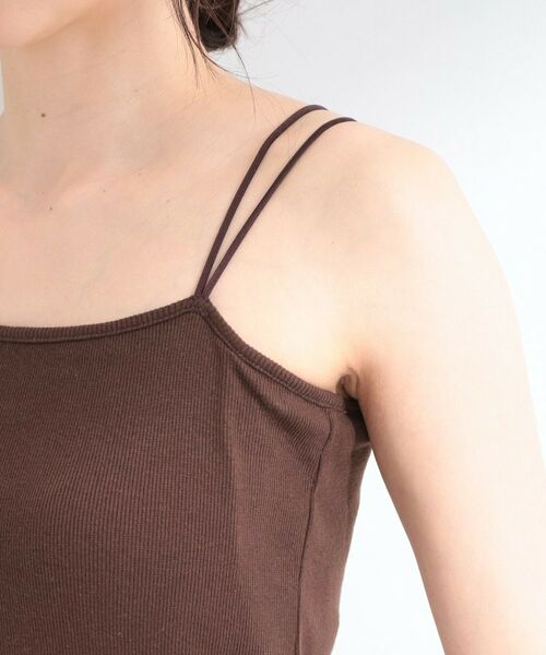 SHOO・LA・RUE / シューラルー キャミソール・チューブトップ | 【洗濯機可/S-LL】カップ付き Wストラップ テレコキャミソール | 詳細17