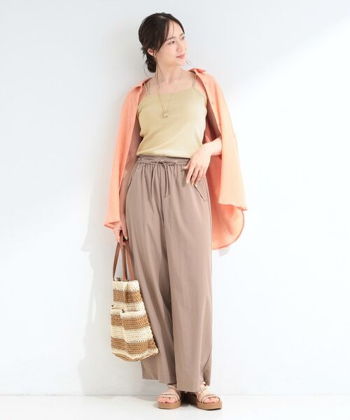 SHOO・LA・RUE / シューラルー キャミソール・チューブトップ | 【洗濯機可/S-LL】カップ付き Wストラップ テレコキャミソール | 詳細3