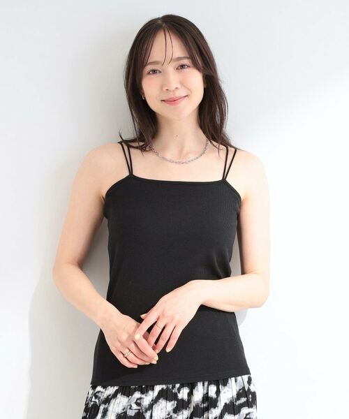 SHOO・LA・RUE / シューラルー キャミソール・チューブトップ | 【洗濯機可/S-LL】カップ付き Wストラップ テレコキャミソール | 詳細5