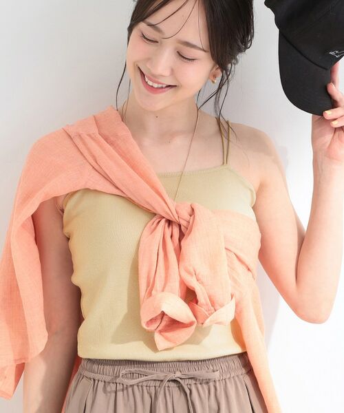 SHOO・LA・RUE / シューラルー キャミソール・チューブトップ | 【洗濯機可/S-LL】カップ付き Wストラップ テレコキャミソール（オフホワイト(003)）