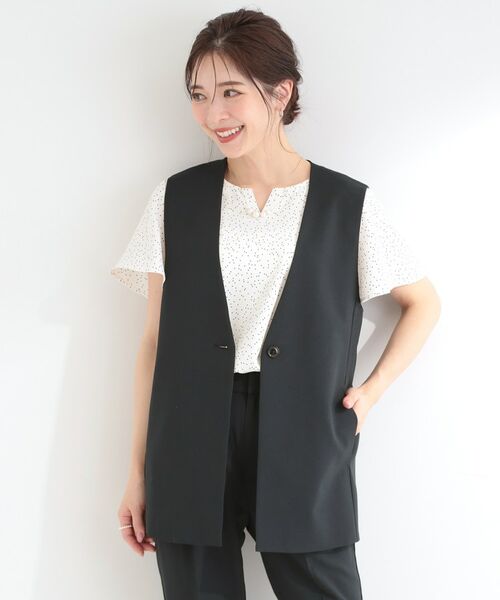 SHOO・LA・RUE / シューラルー ベスト | 【セットアップ可/イージーケア】カラーレスジレ | 詳細1