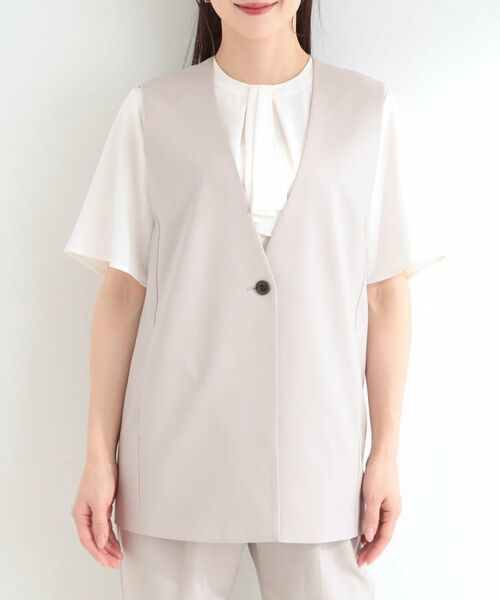 SHOO・LA・RUE / シューラルー ベスト | 【セットアップ可/イージーケア】カラーレスジレ | 詳細12