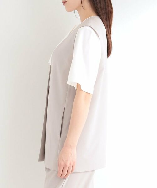 SHOO・LA・RUE / シューラルー ベスト | 【セットアップ可/イージーケア】カラーレスジレ | 詳細13