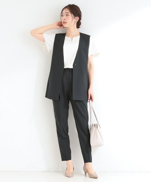 SHOO・LA・RUE / シューラルー ベスト | 【セットアップ可/イージーケア】カラーレスジレ | 詳細3