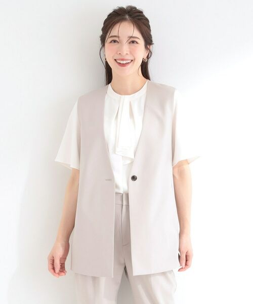 SHOO・LA・RUE / シューラルー ベスト | 【セットアップ可/イージーケア】カラーレスジレ | 詳細5