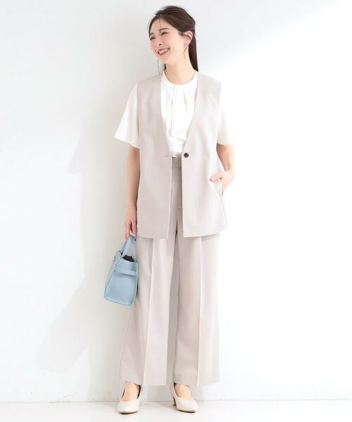 SHOO・LA・RUE / シューラルー ベスト | 【セットアップ可/イージーケア】カラーレスジレ | 詳細9