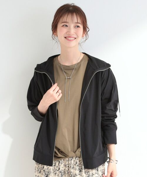 SHOO・LA・RUE / シューラルー パーカー | 【UVカット・接触冷感】指穴つき メタルジップフードパーカー | 詳細1