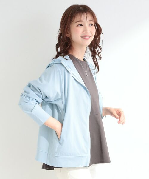 SHOO・LA・RUE / シューラルー パーカー | 【UVカット・接触冷感】指穴つき メタルジップフードパーカー | 詳細10