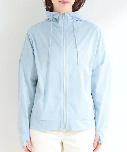 SHOO・LA・RUE / シューラルー パーカー | 【UVカット・接触冷感】指穴つき メタルジップフードパーカー | 詳細13