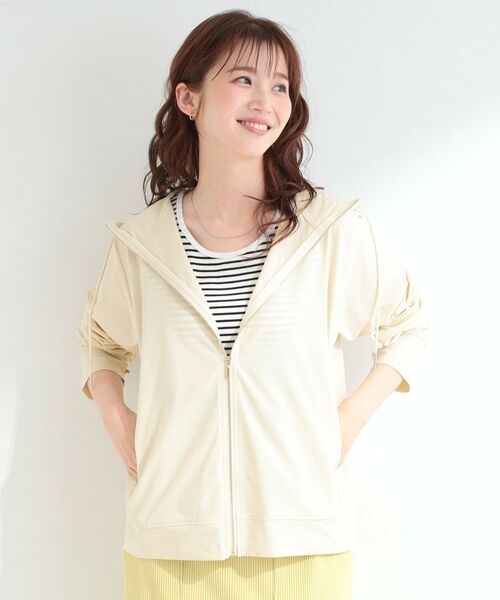 SHOO・LA・RUE / シューラルー パーカー | 【UVカット・接触冷感】指穴つき メタルジップフードパーカー | 詳細5