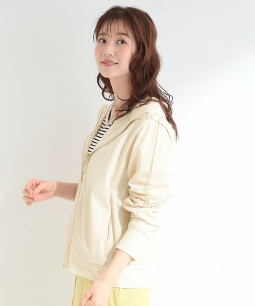 SHOO・LA・RUE / シューラルー パーカー | 【UVカット・接触冷感】指穴つき メタルジップフードパーカー | 詳細6