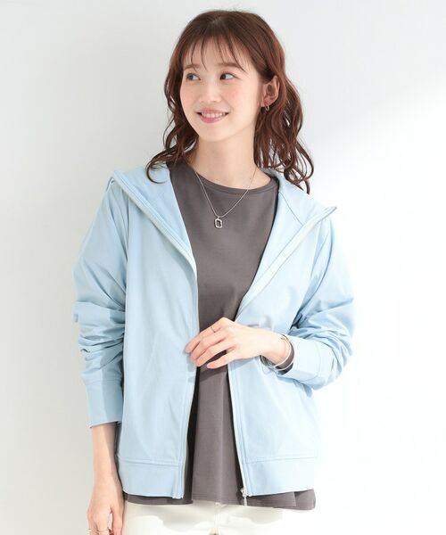 SHOO・LA・RUE / シューラルー パーカー | 【UVカット・接触冷感】指穴つき メタルジップフードパーカー | 詳細9