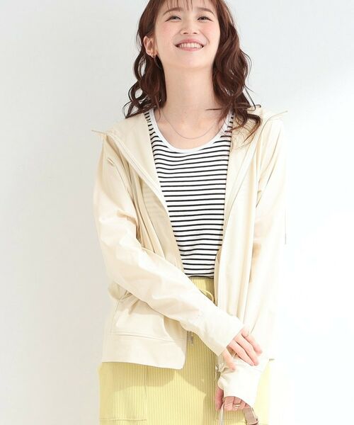 SHOO・LA・RUE / シューラルー パーカー | 【UVカット・接触冷感】指穴つき メタルジップフードパーカー(ライトベージュ(051))