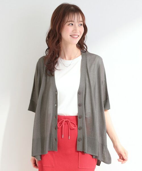 SHOO・LA・RUE / シューラルー カーディガン・ボレロ | ラメシアーポンチョカーディガン | 詳細5