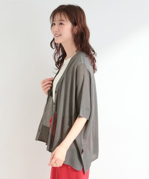 SHOO・LA・RUE / シューラルー カーディガン・ボレロ | ラメシアーポンチョカーディガン | 詳細6