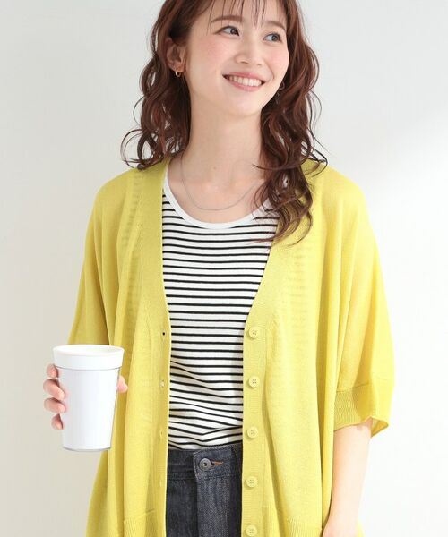 SHOO・LA・RUE / シューラルー カーディガン・ボレロ | ラメシアーポンチョカーディガン(イエロー(031))