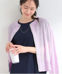 SHOO・LA・RUE / シューラルー カーディガン・ボレロ | 【S-LL/洗濯機可】レイヤード風 配色シアーカーディガン