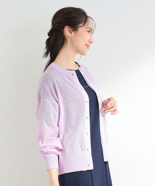 SHOO・LA・RUE / シューラルー カーディガン・ボレロ | 【S-LL/洗濯機可】レイヤード風 配色シアーカーディガン | 詳細10