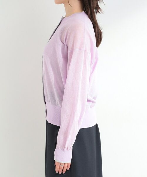 SHOO・LA・RUE / シューラルー カーディガン・ボレロ | 【S-LL/洗濯機可】レイヤード風 配色シアーカーディガン | 詳細14