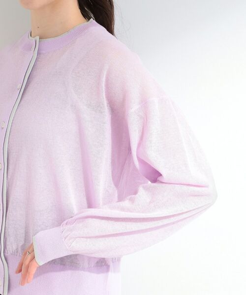 SHOO・LA・RUE / シューラルー カーディガン・ボレロ | 【S-LL/洗濯機可】レイヤード風 配色シアーカーディガン | 詳細17