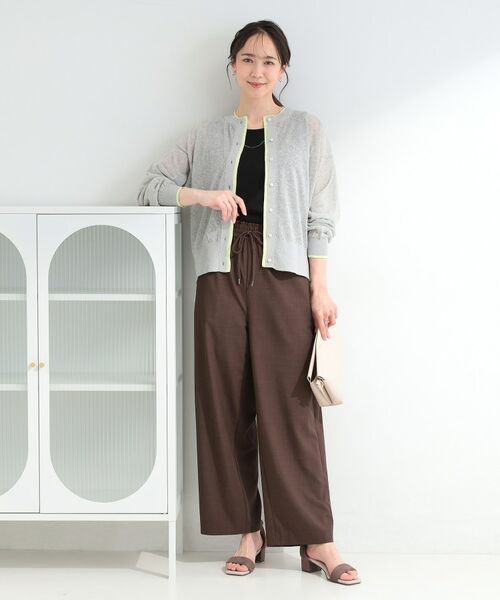 SHOO・LA・RUE / シューラルー カーディガン・ボレロ | 【S-LL/洗濯機可】レイヤード風 配色シアーカーディガン | 詳細3