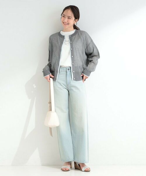 SHOO・LA・RUE / シューラルー カーディガン・ボレロ | 【S-LL/洗濯機可】レイヤード風 配色シアーカーディガン | 詳細7