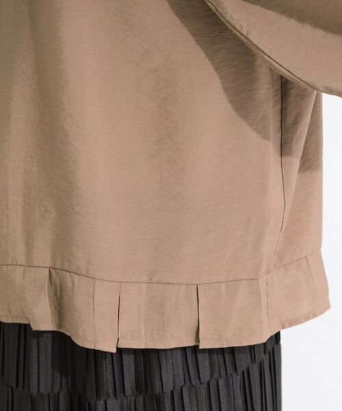 SHOO・LA・RUE / シューラルー レザーブルゾン・ジャケット | 【洗濯機可/UV/S-LL】程よい透け感 襟元タック シアーブルゾン | 詳細22