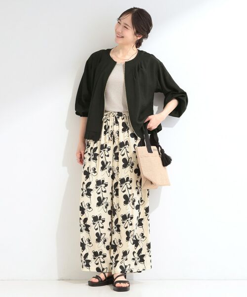 SHOO・LA・RUE / シューラルー レザーブルゾン・ジャケット | 【洗濯機可/UV/S-LL】程よい透け感 襟元タック シアーブルゾン | 詳細7