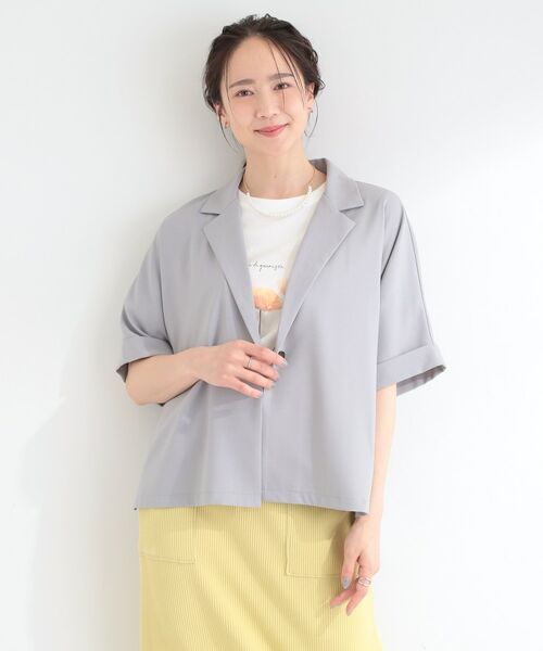 SHOO・LA・RUE / シューラルー テーラードジャケット | 【イジケア】半袖テーラードジャケット | 詳細1