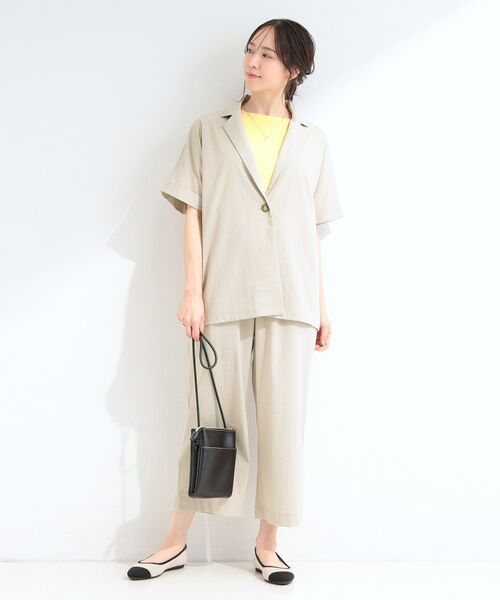 SHOO・LA・RUE / シューラルー テーラードジャケット | 【ひんやり/S-LL/セットアップ可】軽凛(かろりん)半袖ジャケット | 詳細12