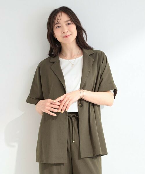 SHOO・LA・RUE / シューラルー テーラードジャケット | 【ひんやり/S-LL/セットアップ可】軽凛(かろりん)半袖ジャケット | 詳細15