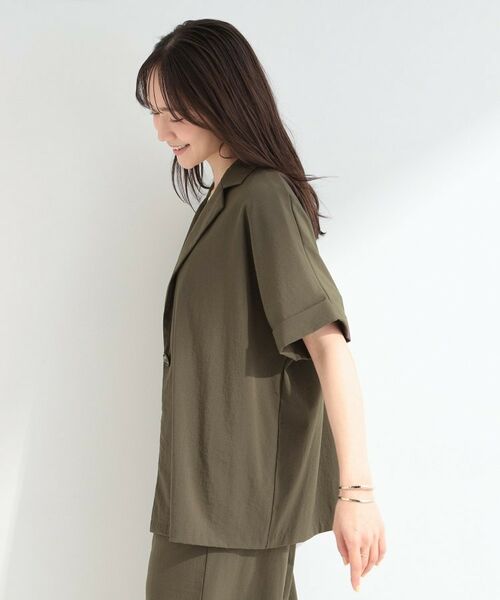 SHOO・LA・RUE / シューラルー テーラードジャケット | 【ひんやり/S-LL/セットアップ可】軽凛(かろりん)半袖ジャケット | 詳細16