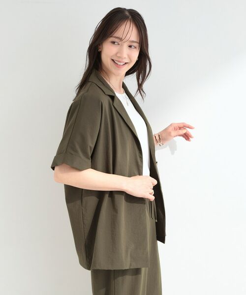 SHOO・LA・RUE / シューラルー テーラードジャケット | 【ひんやり/S-LL/セットアップ可】軽凛(かろりん)半袖ジャケット | 詳細17