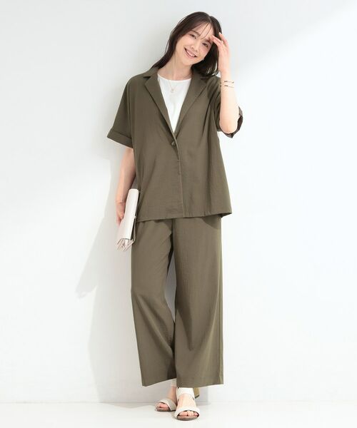 SHOO・LA・RUE / シューラルー テーラードジャケット | 【ひんやり/S-LL/セットアップ可】軽凛(かろりん)半袖ジャケット | 詳細20