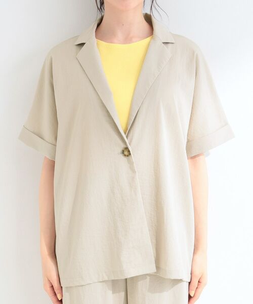 SHOO・LA・RUE / シューラルー テーラードジャケット | 【ひんやり/S-LL/セットアップ可】軽凛(かろりん)半袖ジャケット | 詳細22