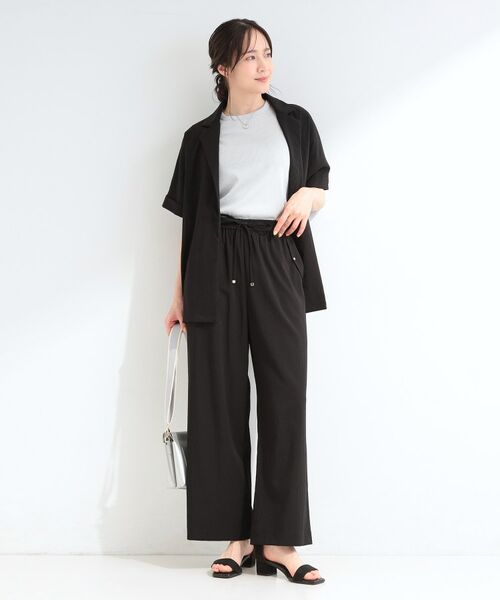 SHOO・LA・RUE / シューラルー テーラードジャケット | 【ひんやり/S-LL/セットアップ可】軽凛(かろりん)半袖ジャケット | 詳細6