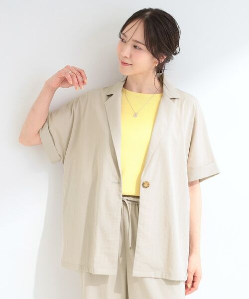 SHOO・LA・RUE / シューラルー テーラードジャケット | 【ひんやり/S-LL/セットアップ可】軽凛(かろりん)半袖ジャケット | 詳細8