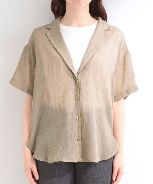 SHOO・LA・RUE / シューラルー テーラードジャケット | コットンライク半袖シャツジャケット | 詳細9