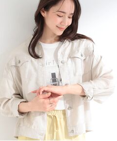 SHOO・LA・RUE / シューラルー レザーブルゾン・ジャケット | Gジャン風シアーシャツジャケット