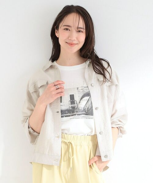 SHOO・LA・RUE / シューラルー レザーブルゾン・ジャケット | Gジャン風シアーシャツジャケット | 詳細1