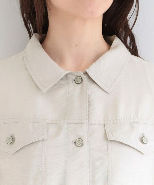 SHOO・LA・RUE / シューラルー レザーブルゾン・ジャケット | Gジャン風シアーシャツジャケット | 詳細12