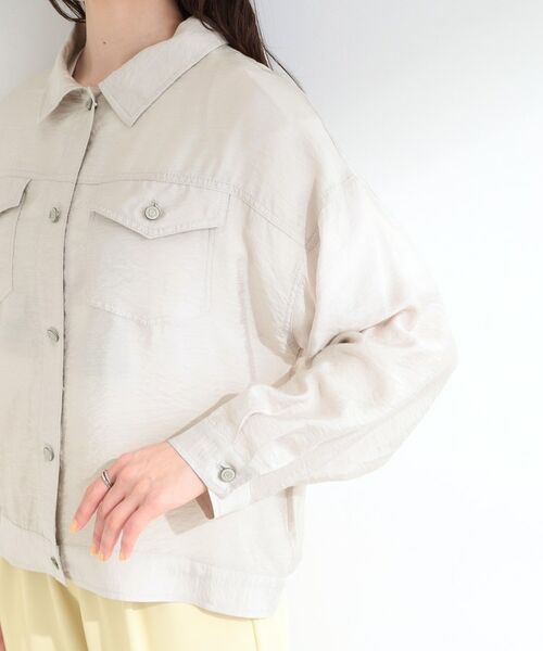 SHOO・LA・RUE / シューラルー レザーブルゾン・ジャケット | Gジャン風シアーシャツジャケット | 詳細13