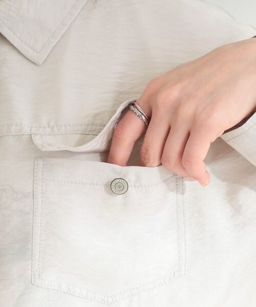 SHOO・LA・RUE / シューラルー レザーブルゾン・ジャケット | Gジャン風シアーシャツジャケット | 詳細14