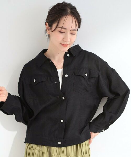 SHOO・LA・RUE / シューラルー レザーブルゾン・ジャケット | Gジャン風シアーシャツジャケット | 詳細5