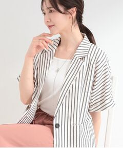 SHOO・LA・RUE / シューラルー テーラードジャケット | サッカーストライプシャツジャケット