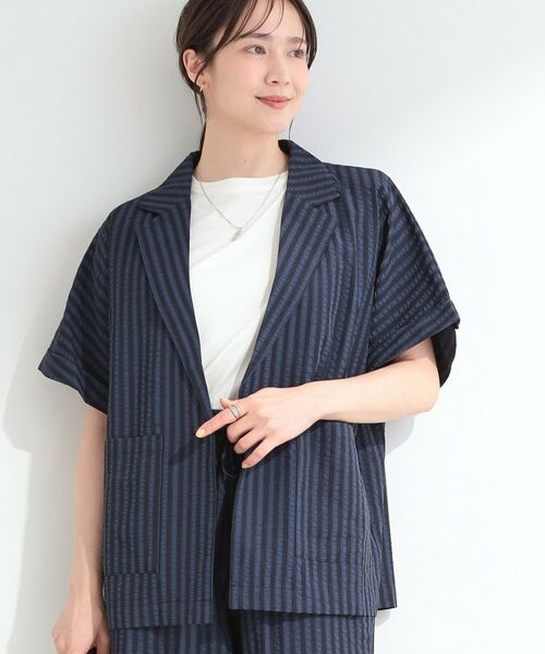 SHOO・LA・RUE / シューラルー テーラードジャケット | サッカーストライプシャツジャケット | 詳細15