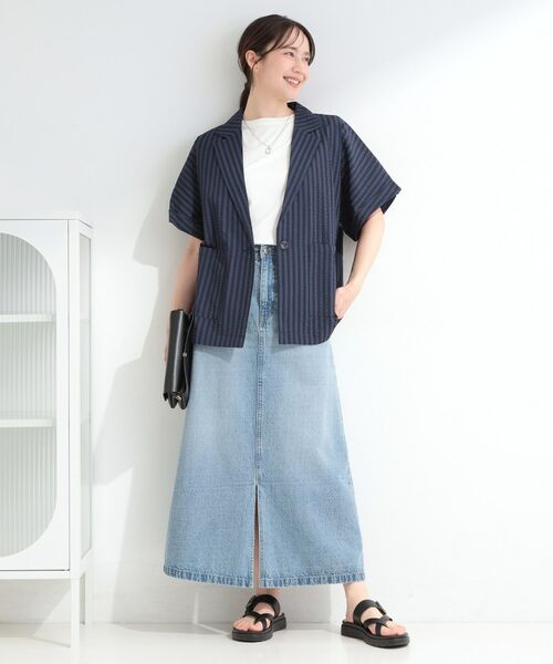 SHOO・LA・RUE / シューラルー テーラードジャケット | サッカーストライプシャツジャケット | 詳細20