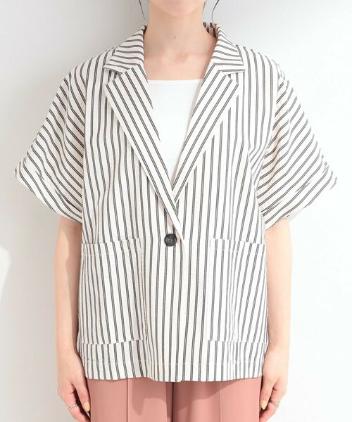 SHOO・LA・RUE / シューラルー テーラードジャケット | サッカーストライプシャツジャケット | 詳細22