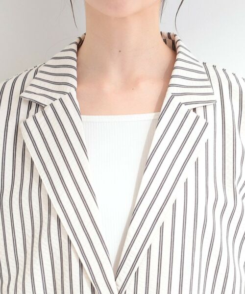 SHOO・LA・RUE / シューラルー テーラードジャケット | サッカーストライプシャツジャケット | 詳細25