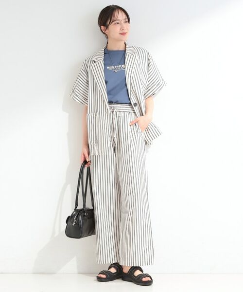 SHOO・LA・RUE / シューラルー テーラードジャケット | サッカーストライプシャツジャケット | 詳細5